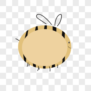 蜜蜂卡通边框对话框图片