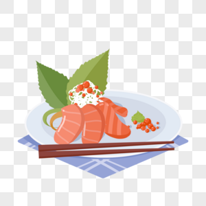 刺身日本快餐海鲜生鱼片海鲜虾鱼子鳗鱼芥末图片