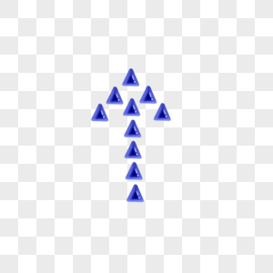 蓝色三角箭头图片
