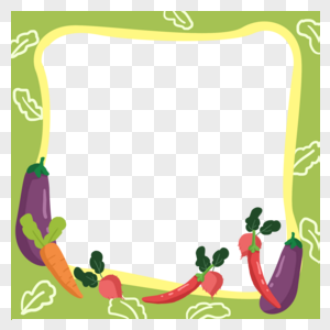 蔬菜可爱装饰边框高清图片