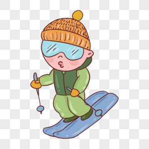 体育运动滑雪赛小女孩滑雪高清图片