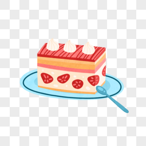 手绘蛋糕餐饮水果素材高清图片