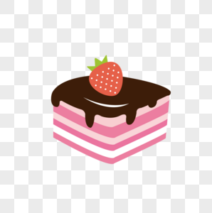 草莓蛋糕草莓矢量图高清图片