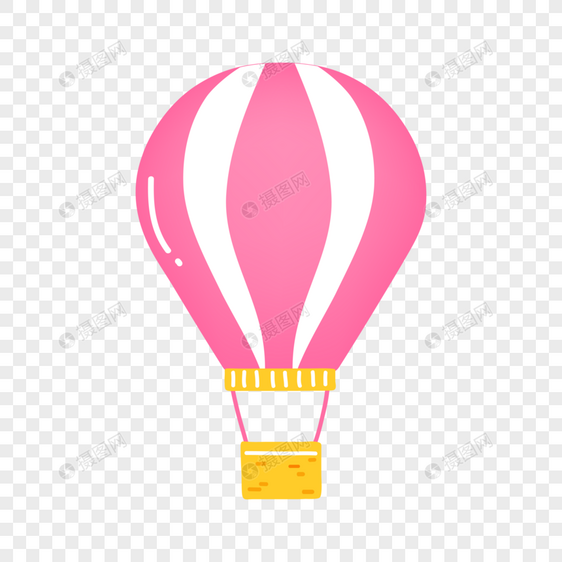 粉色热气球图片