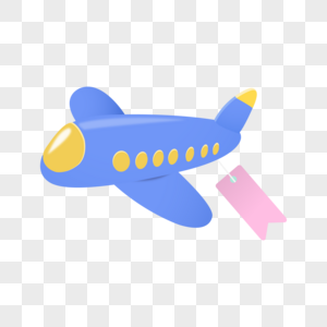 旅游日可爱彩色立体飞机图片