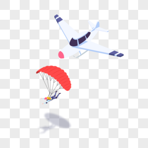 飞机跳伞玩耍图片