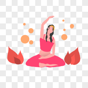 伸展运动瑜伽少女图片
