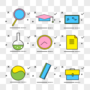 校园教育图标学士帽高清图片素材