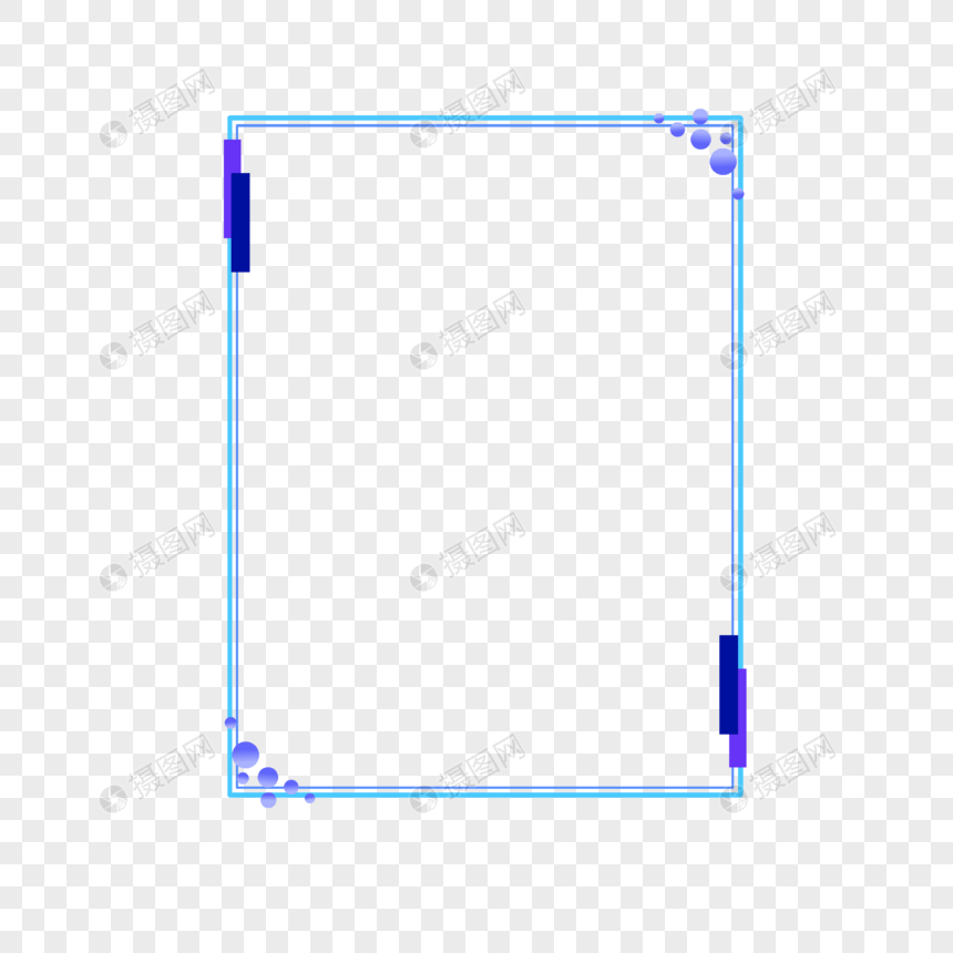 蓝色科技边框图片