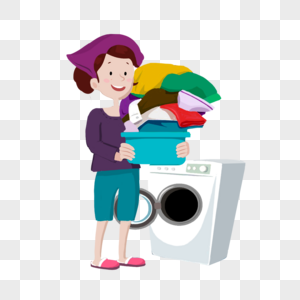 洗衣服的女人高清图片