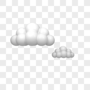 白云漂浮元素图片