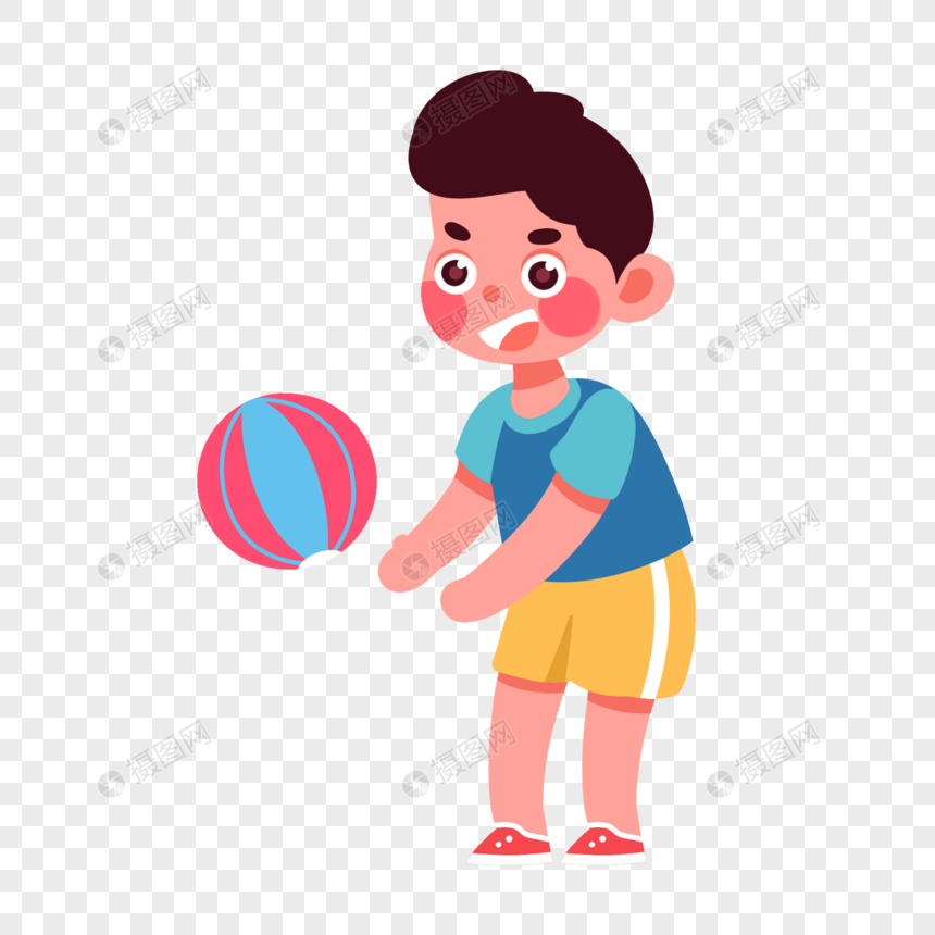 儿童玩球图片