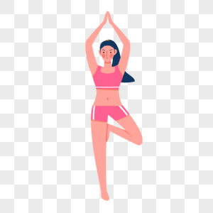 瑜伽女孩活动人物素材高清图片