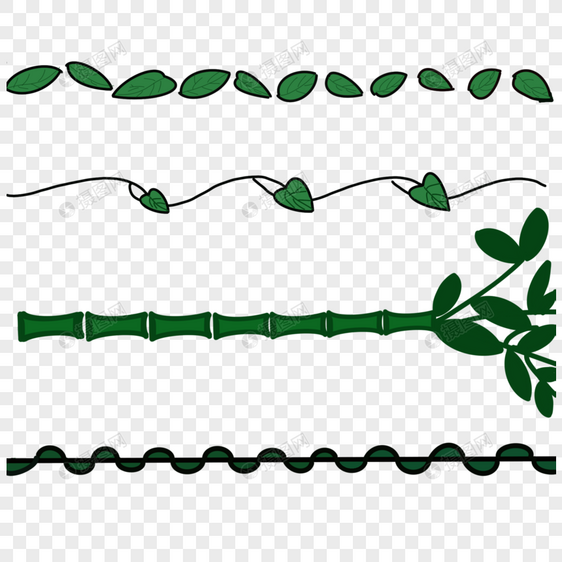 绿色植物分割线图片