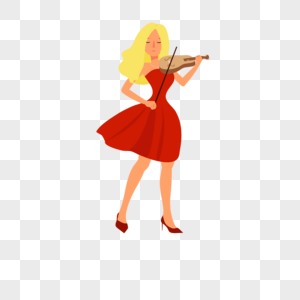 拉小提琴的优雅女孩图片