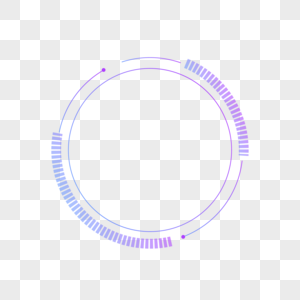 渐变圆形科技感发光边框高清图片