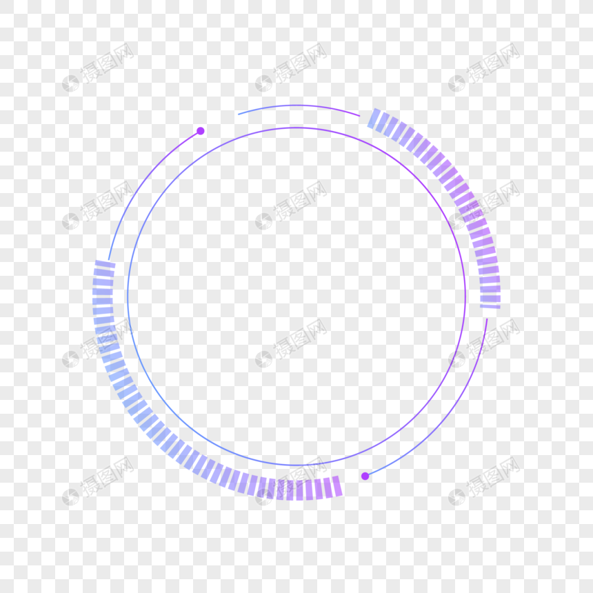 渐变圆形科技感发光边框图片
