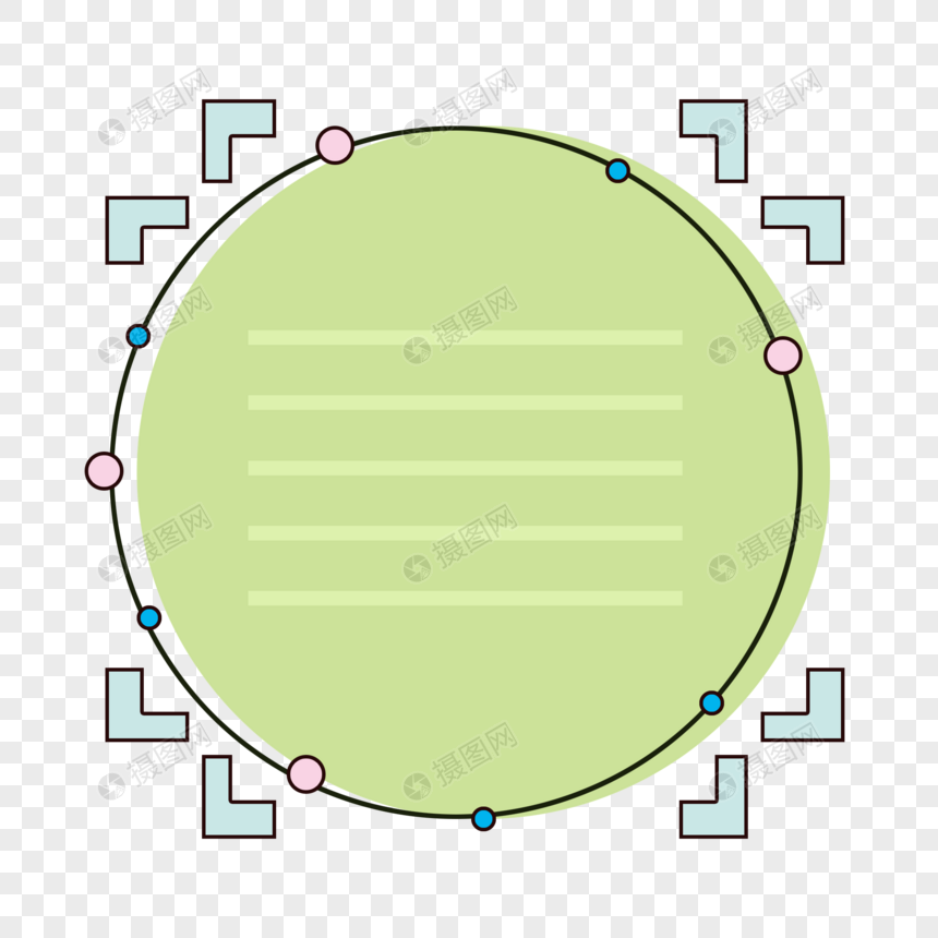 简约圆形边框图片