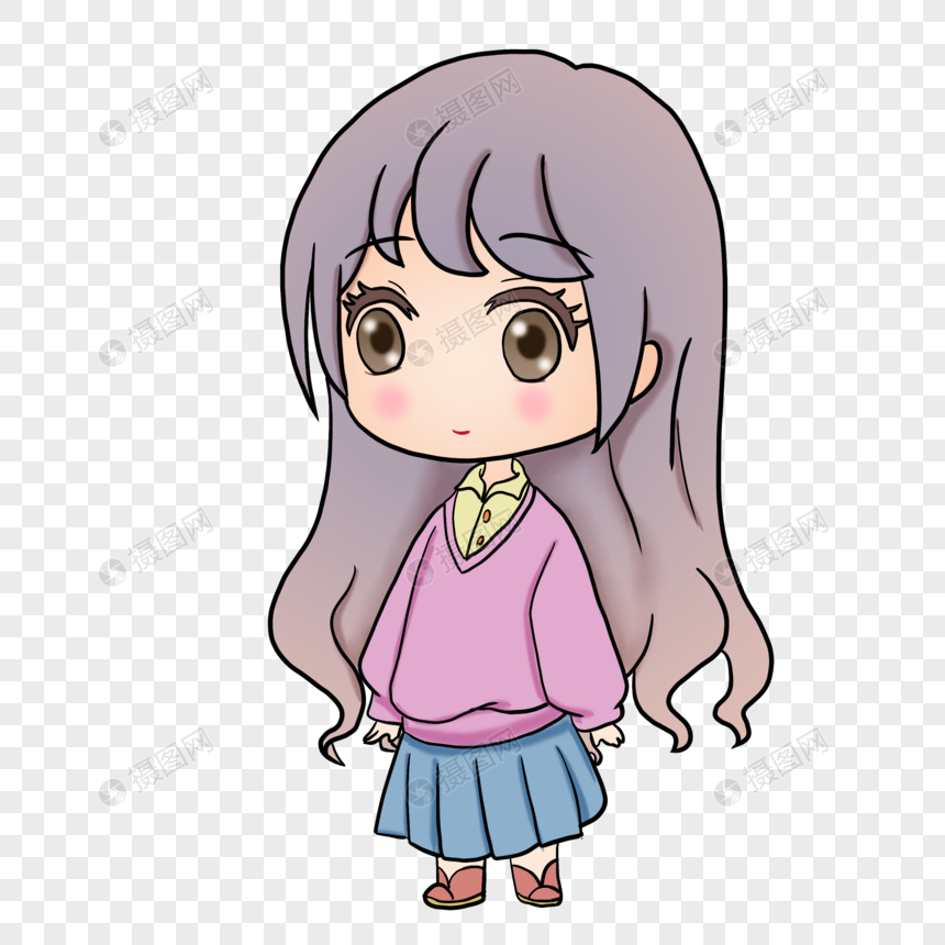 呆萌的小女孩