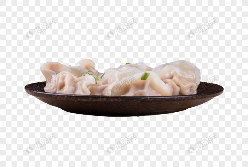 一盘煮熟的美食饺子图片