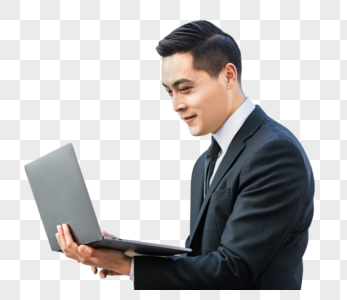 年轻商务人士使用电脑图片