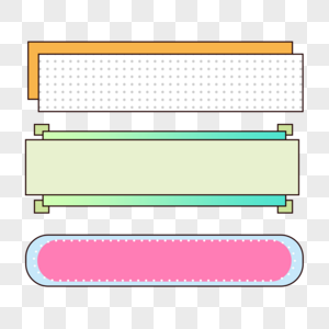 彩色气泡框彩色标题边框高清图片