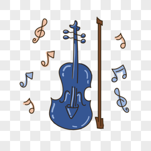 音乐节乐器小提琴手绘装饰图片