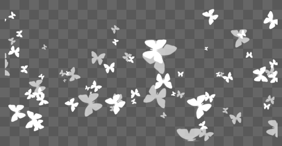 白色蝴蝶光效高清图片