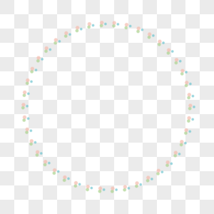 圆形漂浮几何边框底纹png素材矢量元素图片