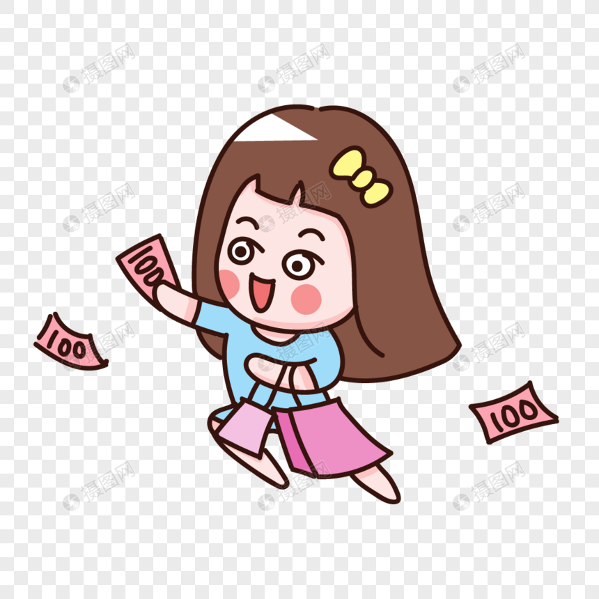 一个疯狂购物的女孩