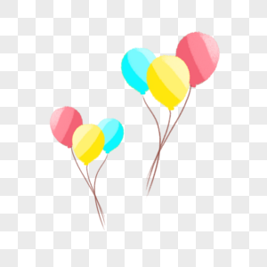 六一儿童节彩色气球图片