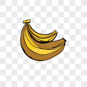 手绘水果香蕉banana芭蕉皇帝蕉图片