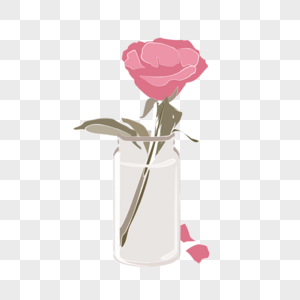 插在花瓶里的玫瑰高清图片