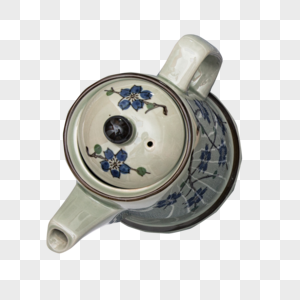 青花瓷茶壶图片