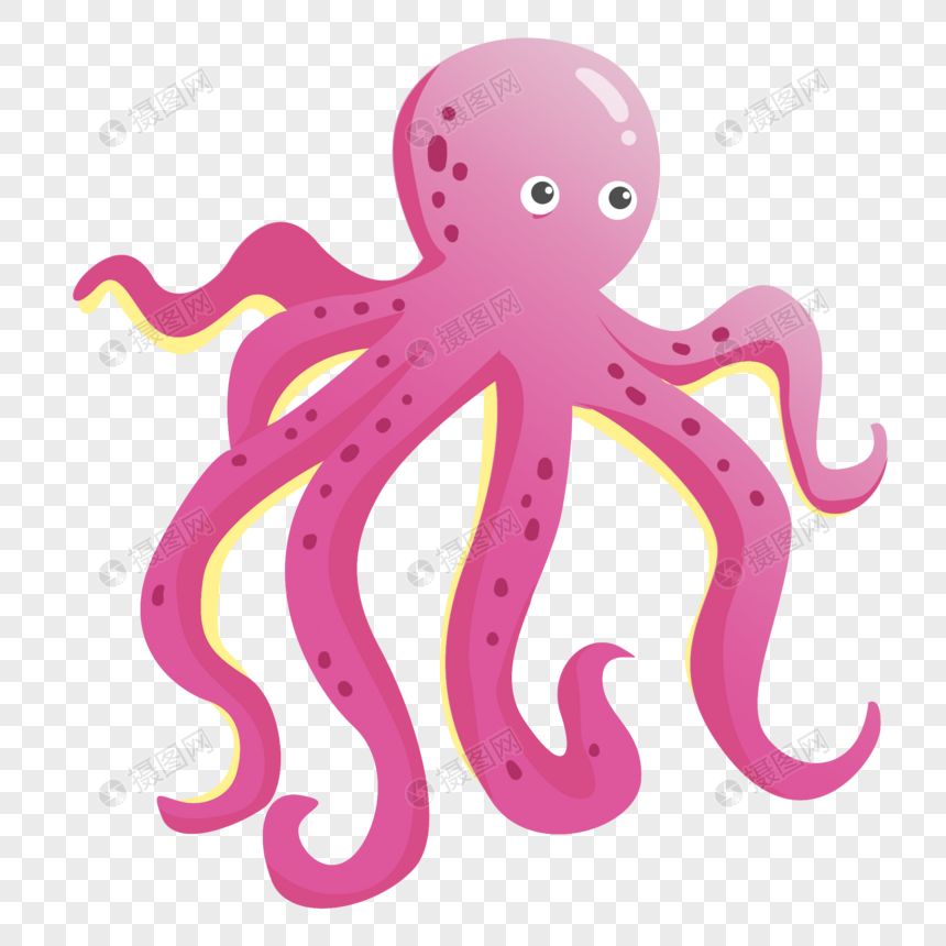 手绘海洋生物章鱼