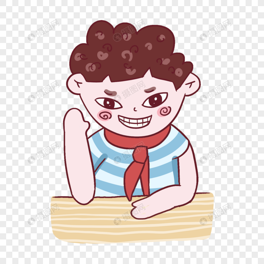 小男孩举手发言