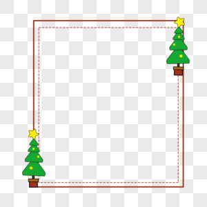 卡通植物边框图片
