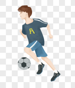 踢足球的男孩运动高清图片素材