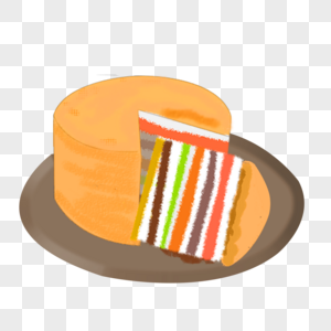 手绘蛋糕甜品提拉米苏免抠PNG素材图片