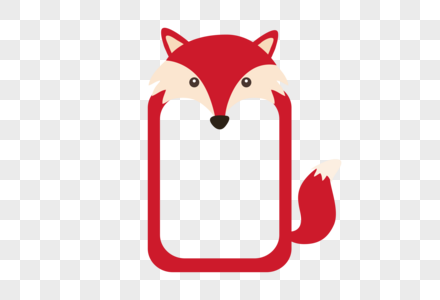 AI矢量图卡通狐狸动物边框图片