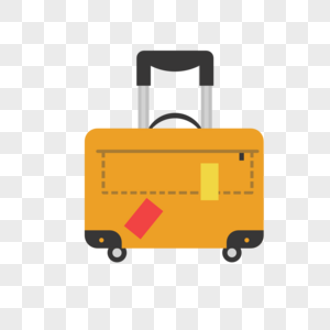 黄色行李箱旅行衣物高清图片