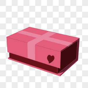 粉色爱心礼物盒图片