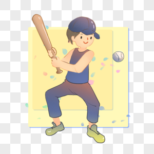 棒球男孩小插图图片