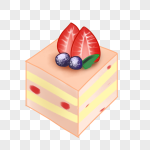 草莓蓝莓蛋糕图片