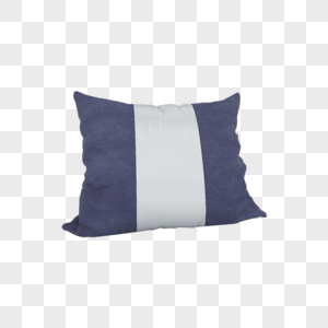 蓝白条纹靠枕图片