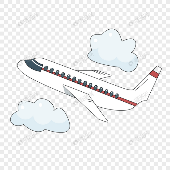 飞机云朵图片