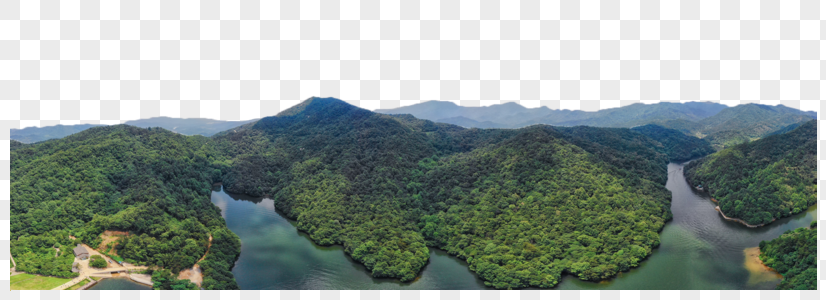 俯瞰湖北木兰天池全景长片图片