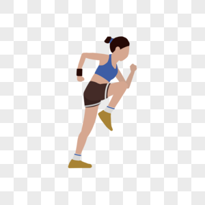 跑步锻炼身体女孩图片