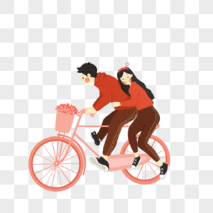 自行车上的恋人图片