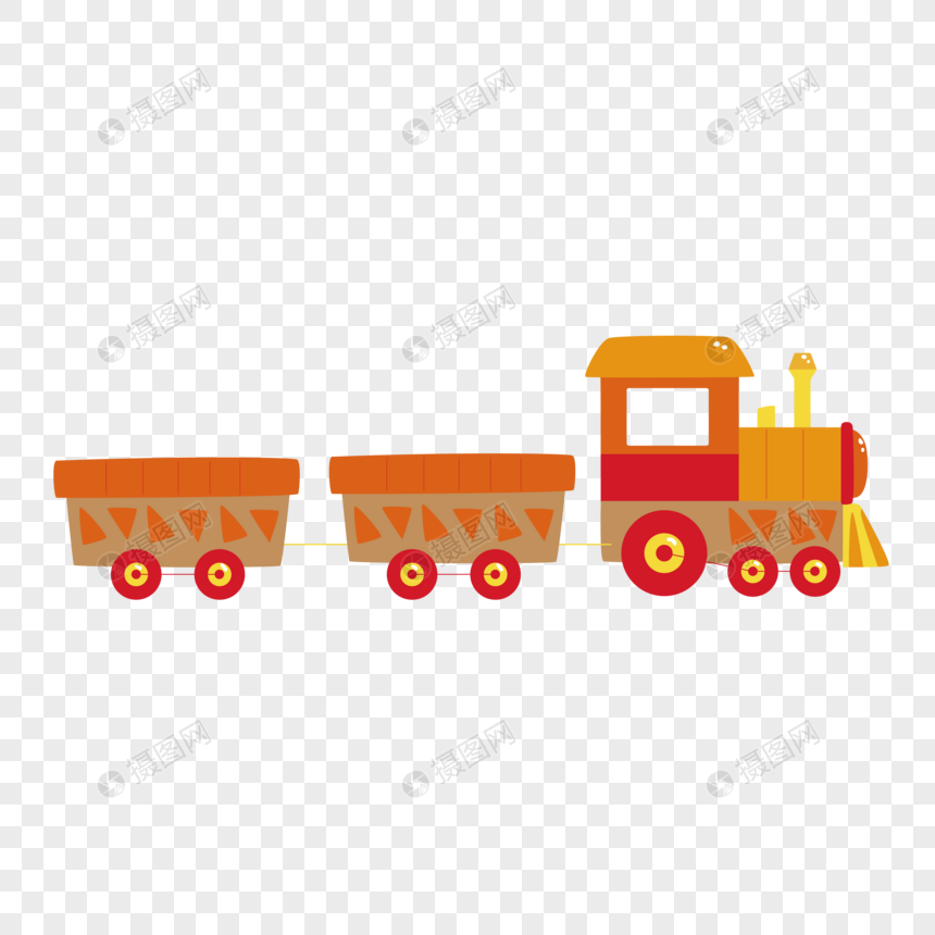 AI矢量图卡通玩具小火车图片
